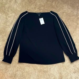 Banana Republic Long-Sleeve Black Blouse